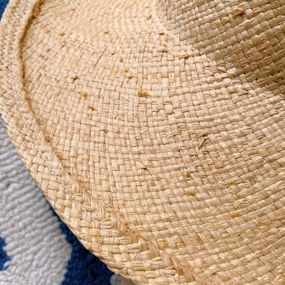 βοΈπ€ TINATOO VINTAGE TAN STRAW SUMMER BEACH HAT - Picture 6 of 8